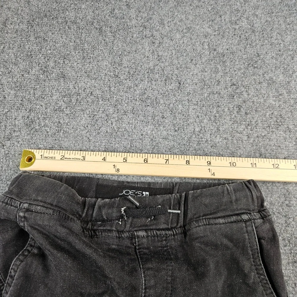 Joes Jeans Boys‎ Size 7 Faded Black Denim Pull On Elastic Waist Pants Drawstring